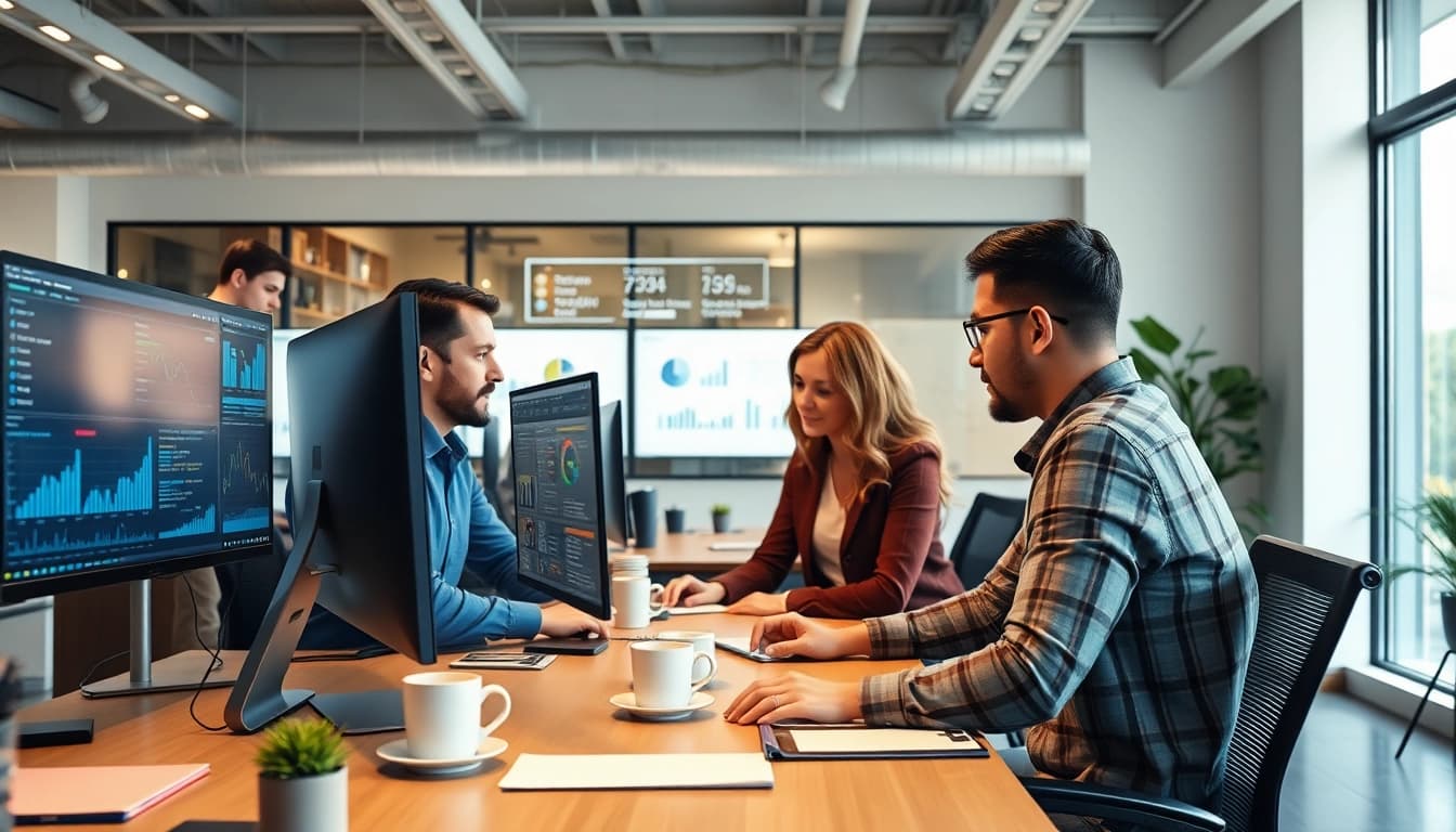 Professional team optimizing a website with Từ khoá phụ in focus.