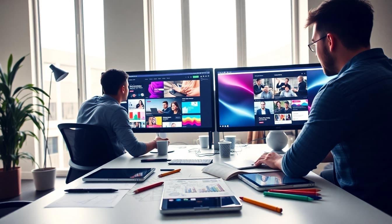 Webseite erstellen lassen mit professionellem Team in kreativem Arbeitsumfeld.