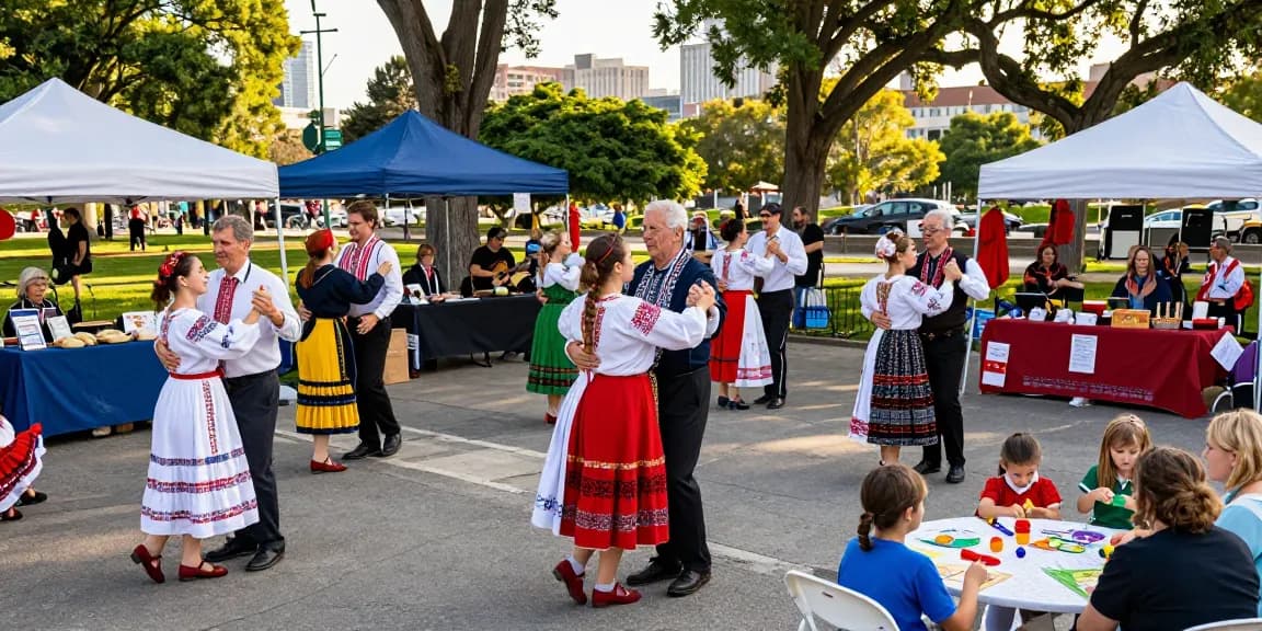 Gathering at Polish cultural festival in San Francisco, showcasing community spirit and heritage at https://www.sfpol.com/.