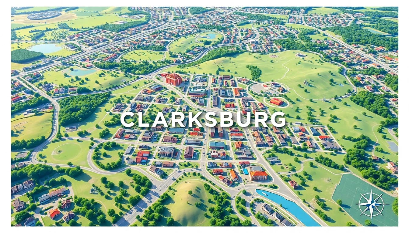 Explore the detailed clarksburg california map featuring local landmarks and attractions.