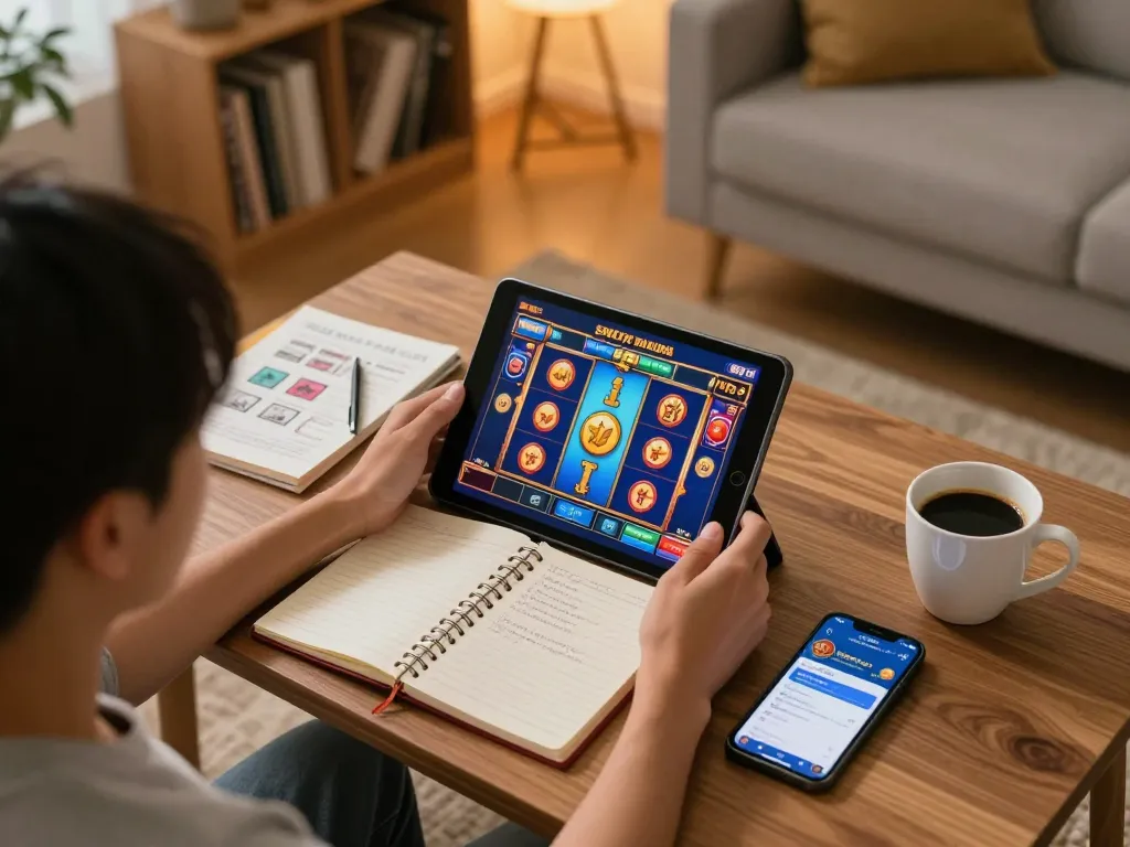 Playing exciting slot server thailand games on a tablet at home with strategy notes and live chat support.