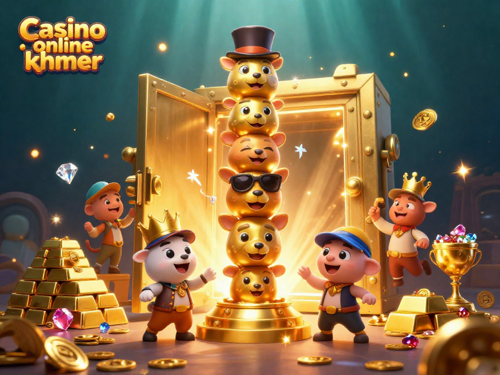 Win big with Casino online khmer's vibrant illustration showcasing legendary casino themes and dynamic gaming elements.