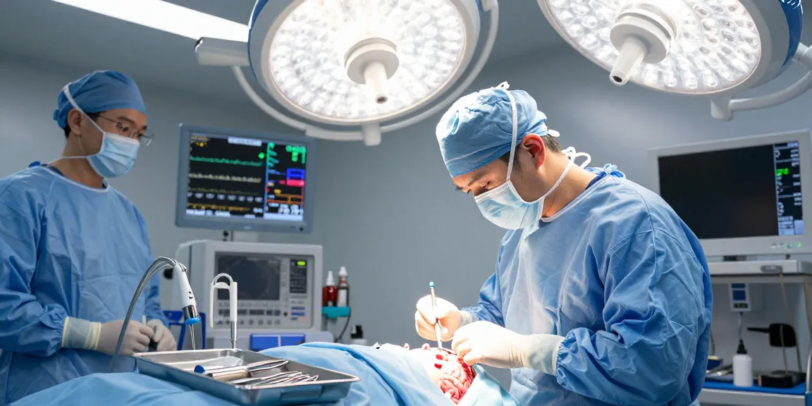 Brain surgery procedure emphasizing precision and care, showcasing skilled neurosurgeons in action.