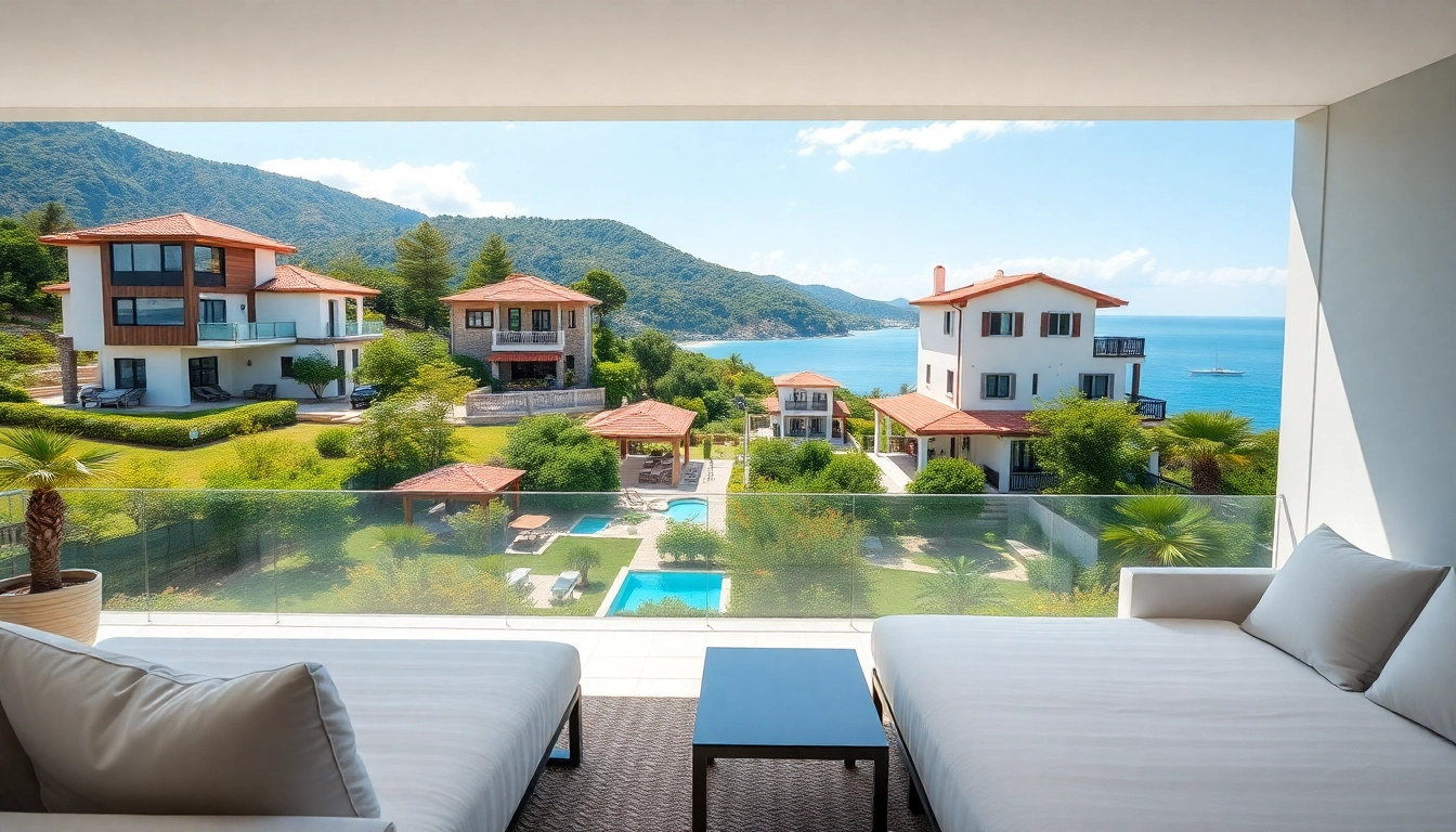 Visualize buy property in alanya: Beautiful properties with sunny Mediterranean scenery.