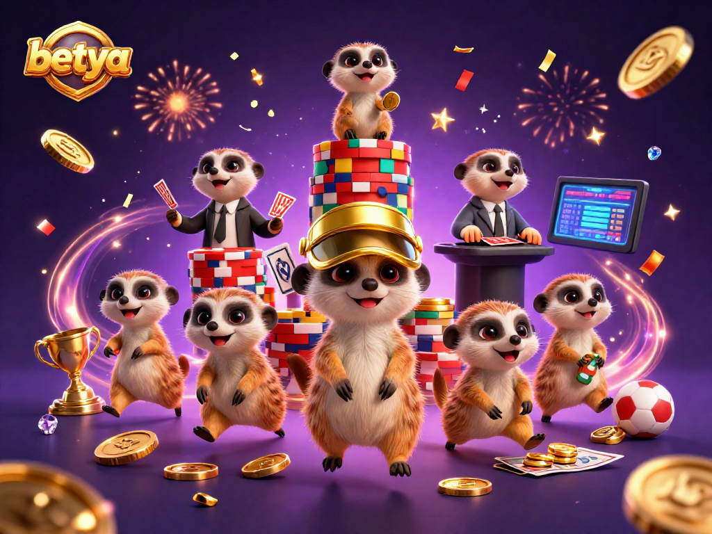 Engage in thrilling sports betting adventures with Betya's lively meerkats and dynamic casino elements.