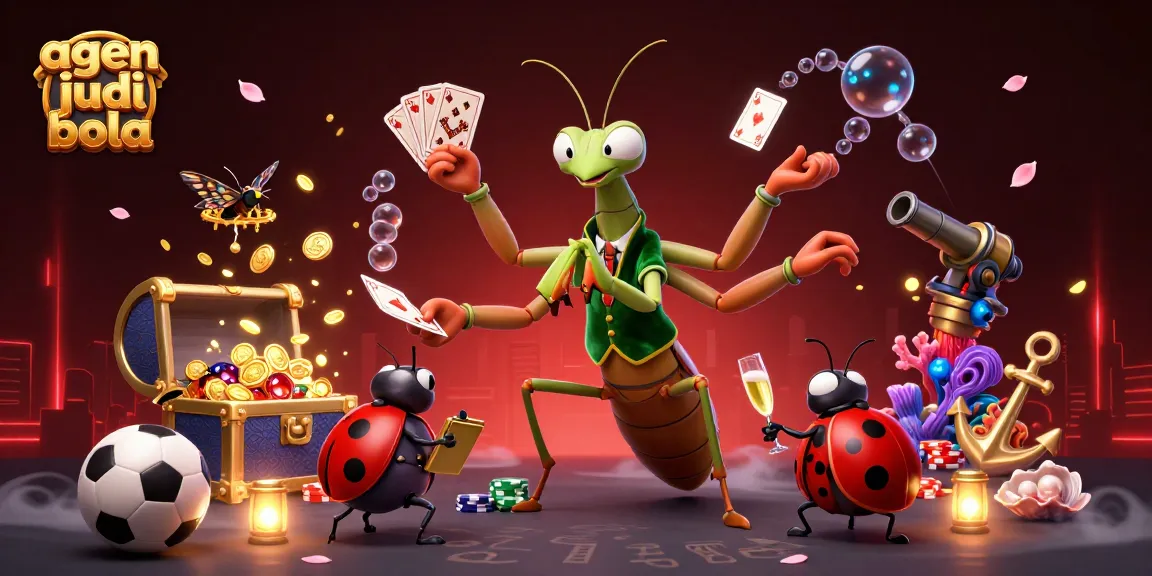 Engage with agen judi bola in a vibrant sports betting 3D casino scene full of dynamic characters.