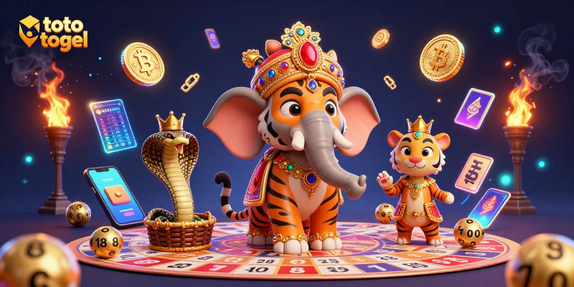Engage in the thrilling toto togel lottery with vibrant 3D characters and dynamic gaming elements.