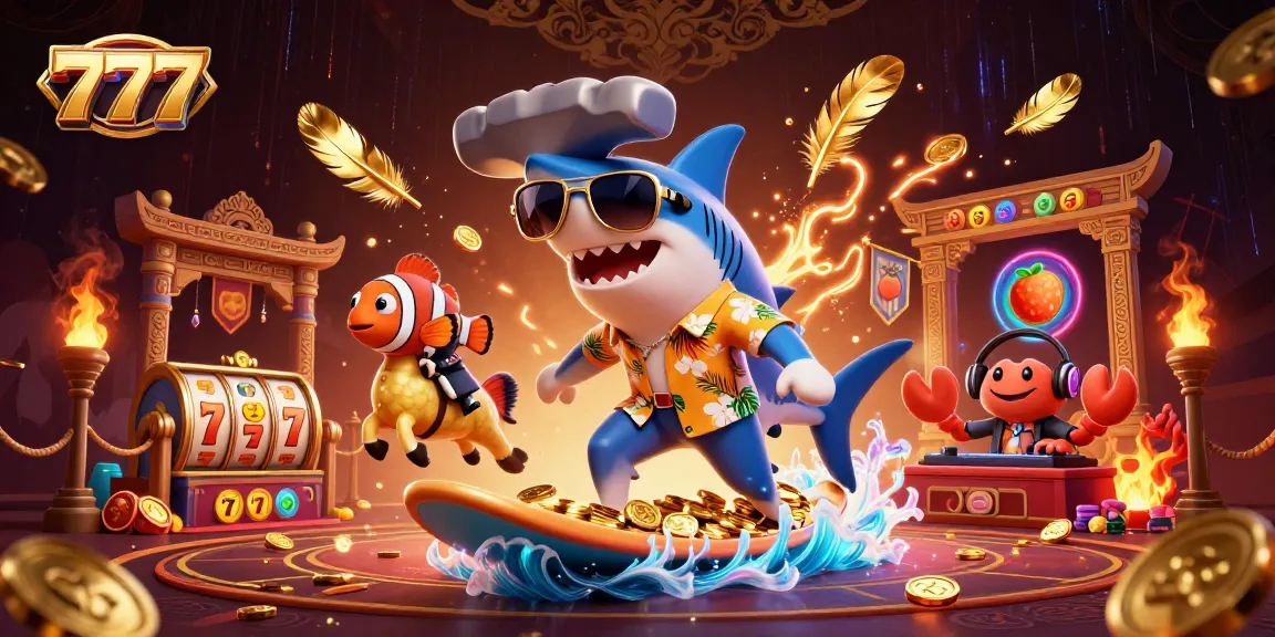Experience excitement with 777-themed slots in an illustrated casino adventure.