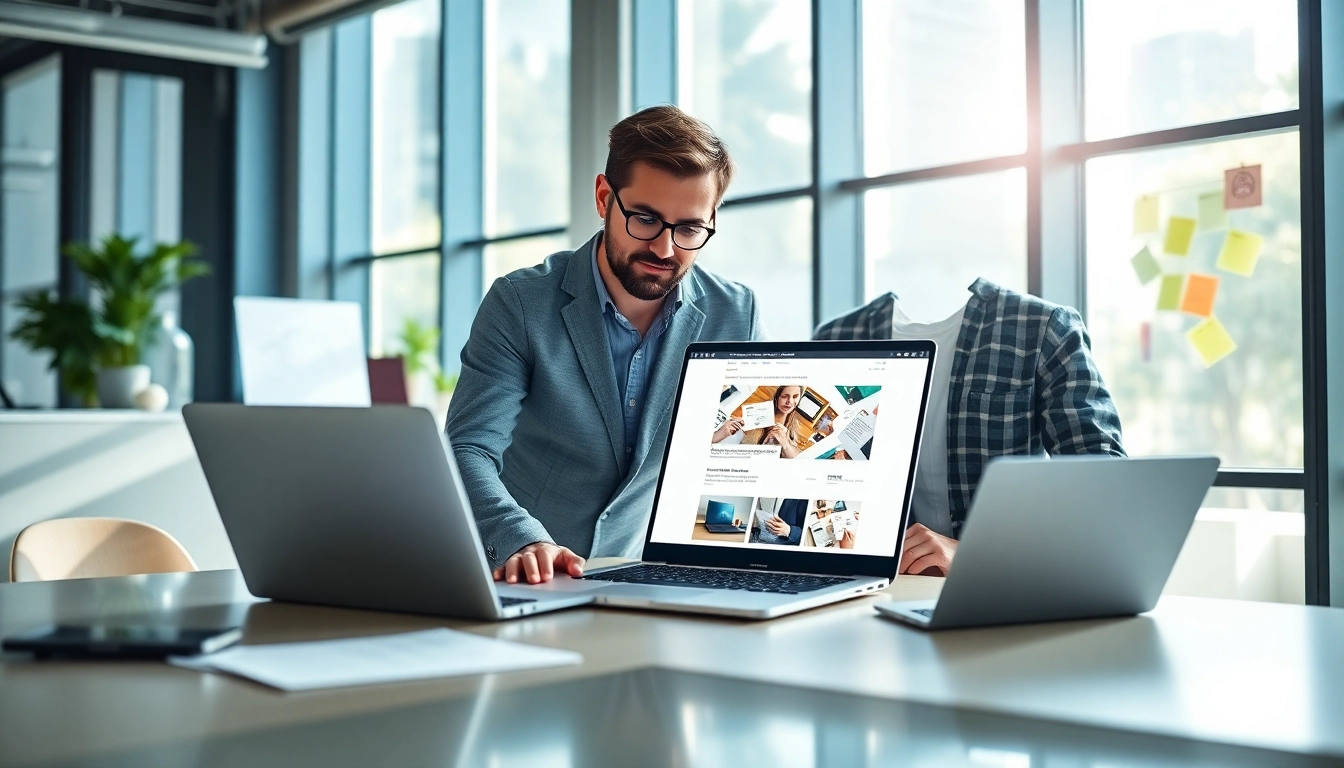 Creative collaboration between Website Designers Hereford and clients in a modern workspace.