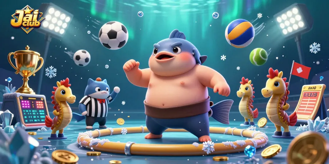 Engage with the exciting games at Jai club featuring vibrant underwater scenes with dynamic sports elements.