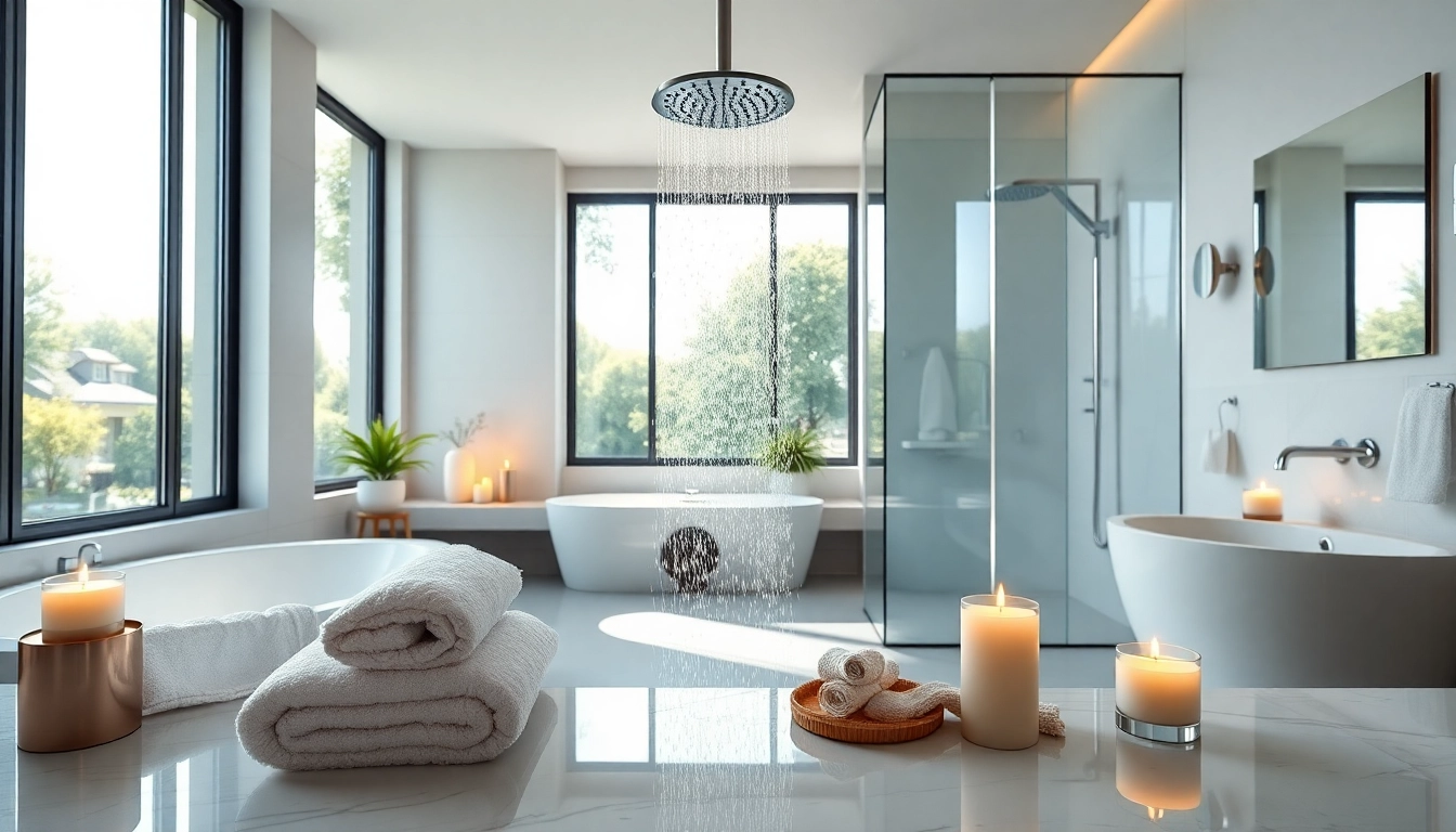Experience elegant showers Australia with a luxurious bathroom showcasing modern fixtures and serene design elements.