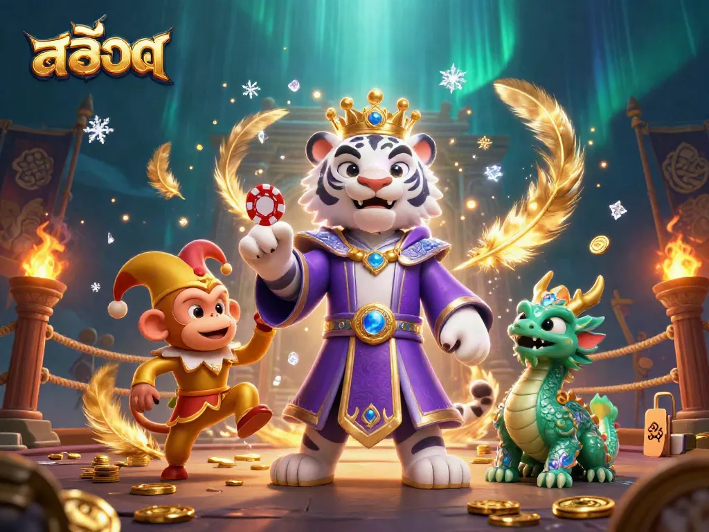 สนุกกับสล็อตมากมายและตื่นเต้นไปกับภาพของเสือขาวในราชวงศ์