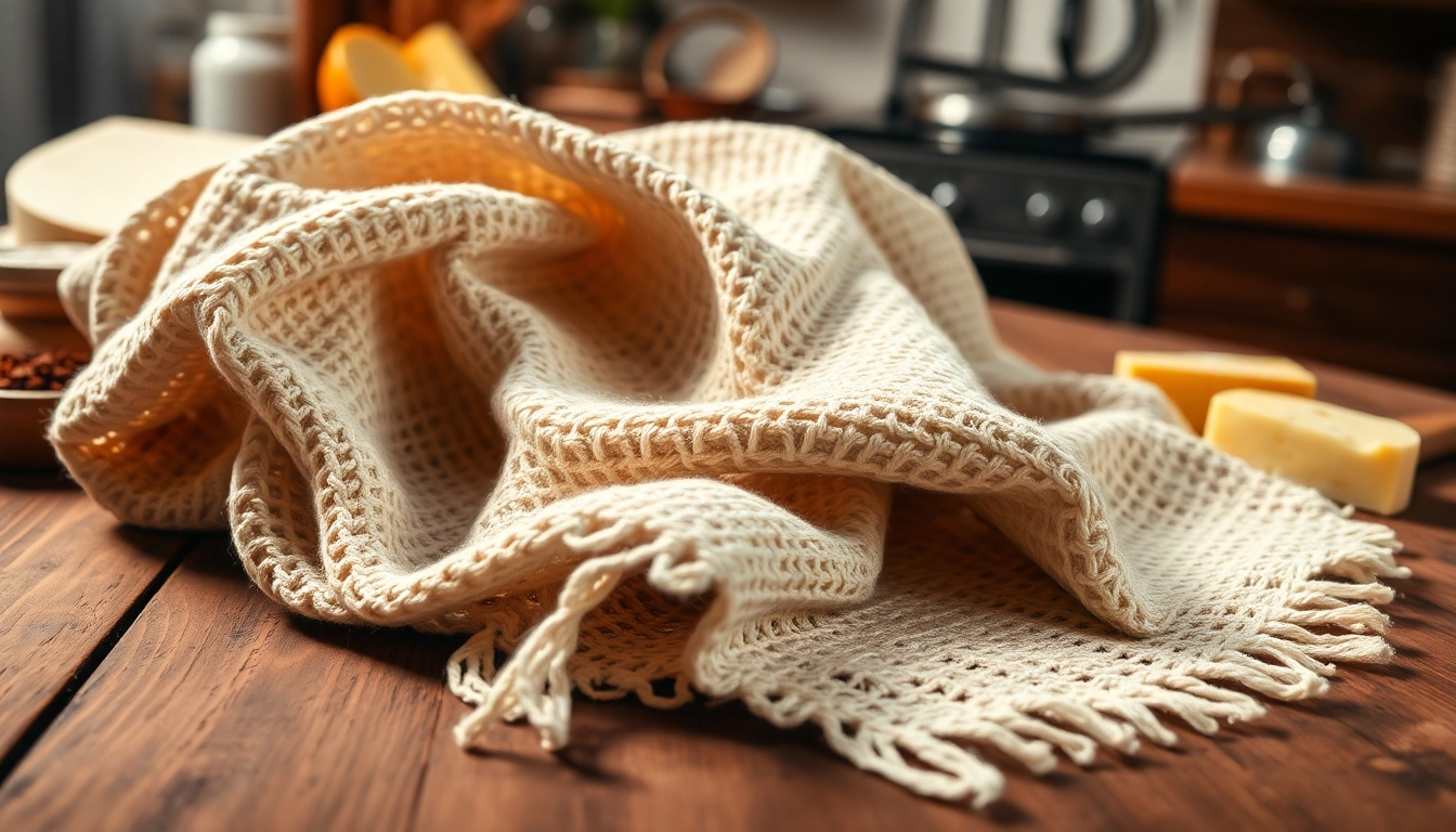 Kaasdoek elegantly draped over wood, highlighting its texture and charm.