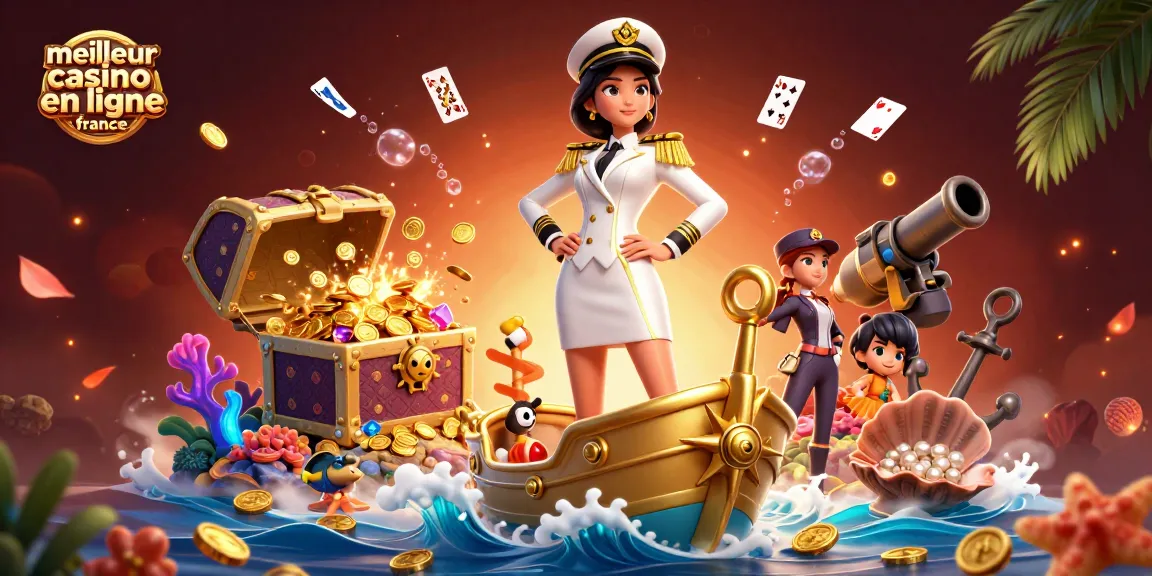 Découvrez un gameplay palpitant au meilleur casino en ligne France avec une illustration 3D dynamique représentant des éléments de casino.