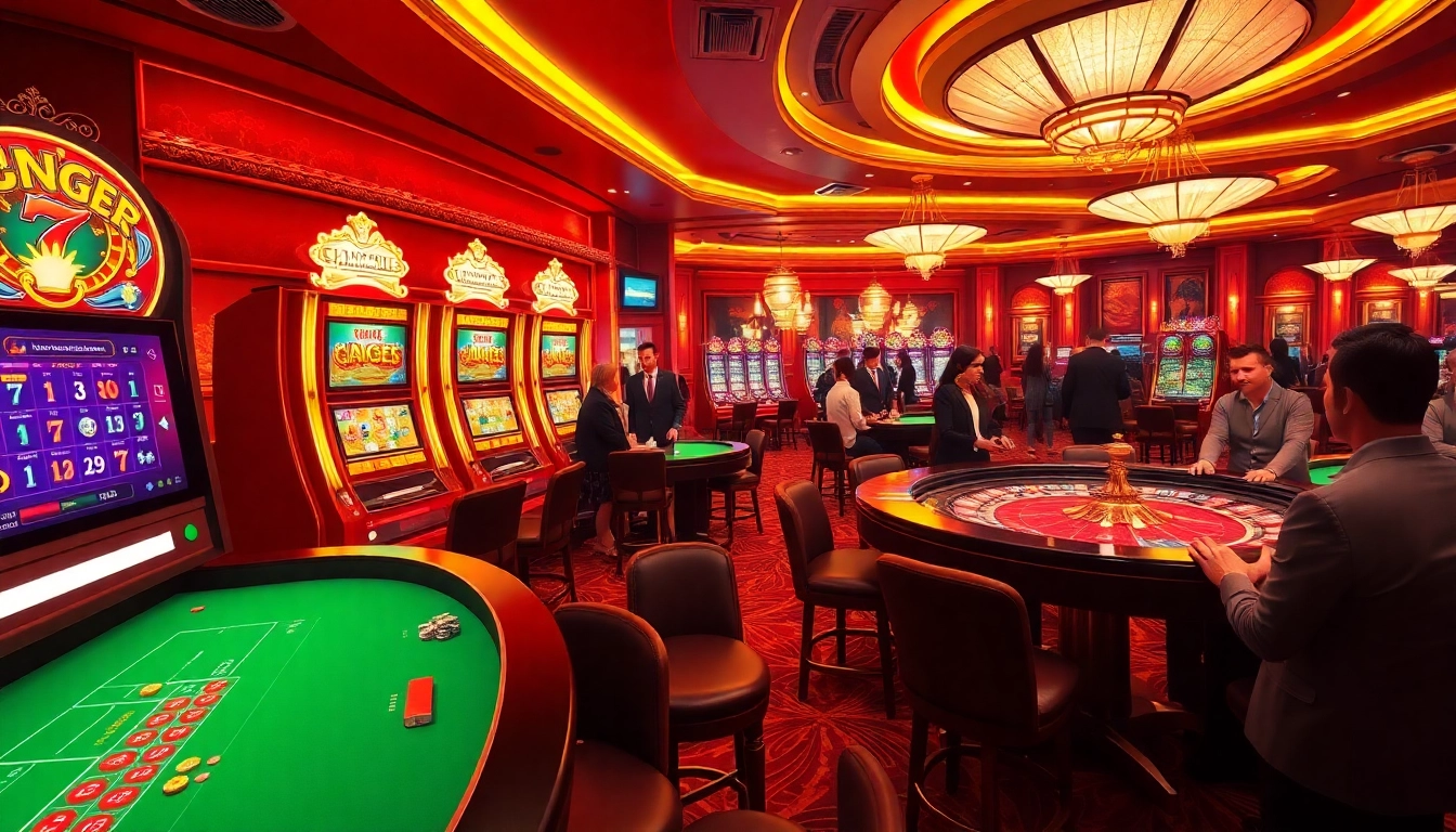 Playing slot pragmatic machines in a luxurious casino filled with excitement and vibrant games.