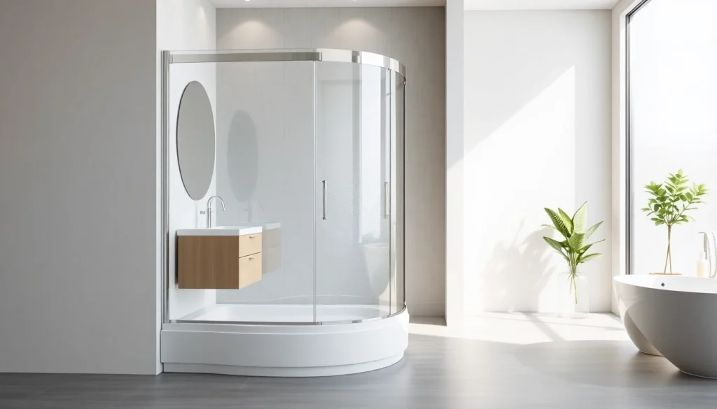 Die sonni Duschkabine in elegantem Design für moderne Badezimmer ansprechend präsentiert.