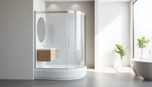 Die sonni Duschkabine in elegantem Design für moderne Badezimmer ansprechend präsentiert.