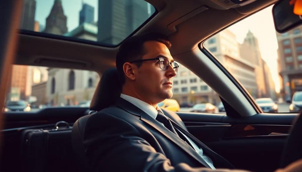 Experience premium Chauffeur Services near me with a dedicated chauffeur navigating a vibrant city.