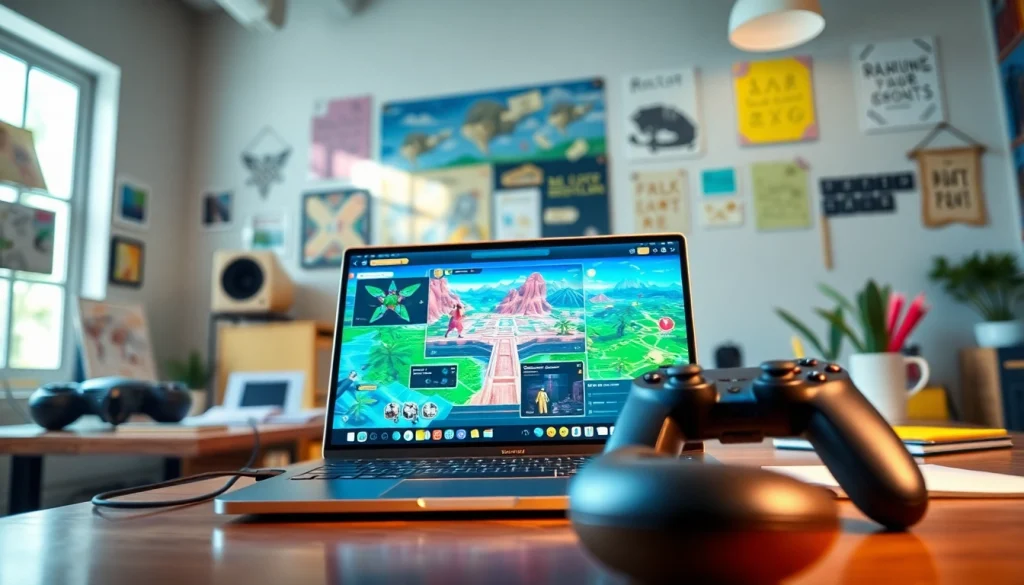 Create engaging game designs with Freedom X interface in a vibrant creative workspace.
