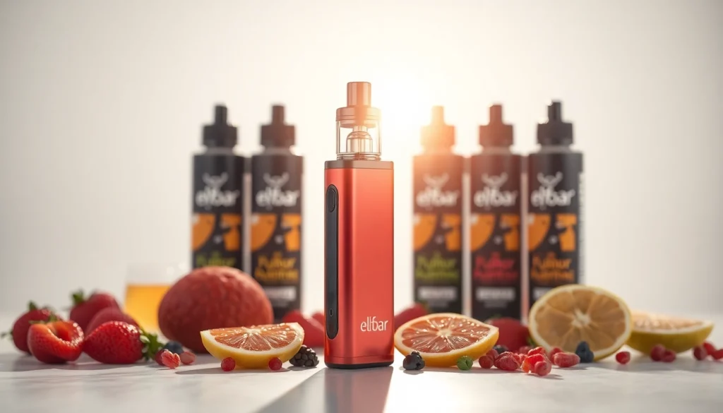Elfbar Vapes in a stylish display showcasing flavor variety und modernen Design.