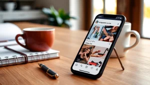 Engaging smartphone display showcasing how to monetize instagram stories link creatively with polls and product tags.