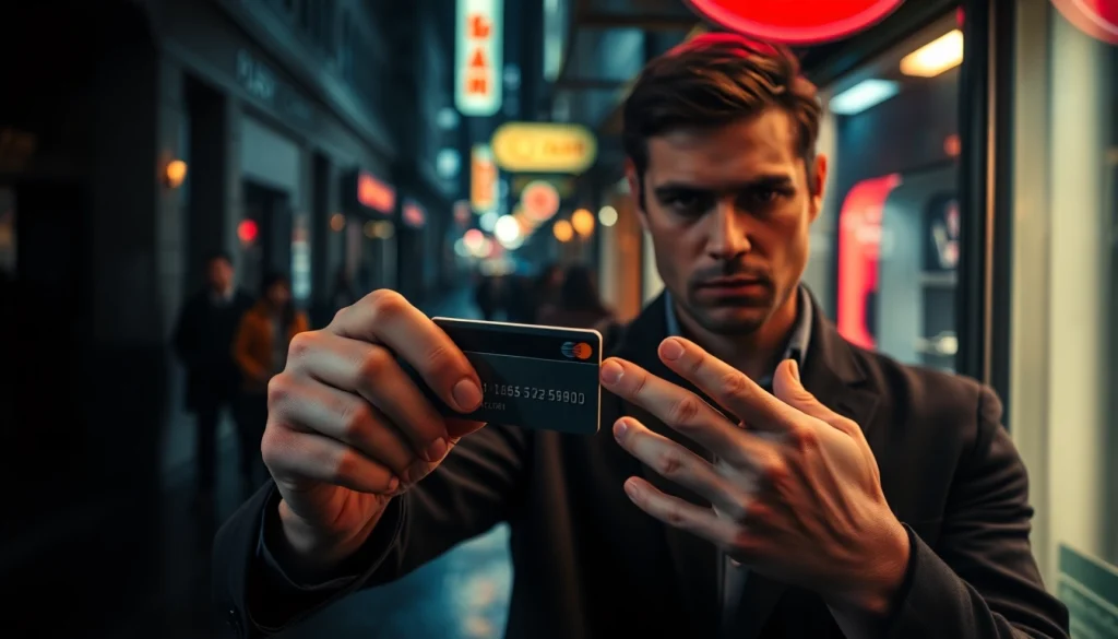 카드깡과 관련된 부정적인 거래를 상징하는 이미지