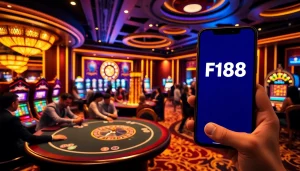 F168 players celebrating a winning moment at a luxurious casino table.