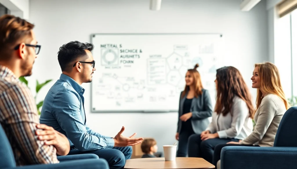 Engaging business coaching service session with diverse entrepreneurs learning strategies.