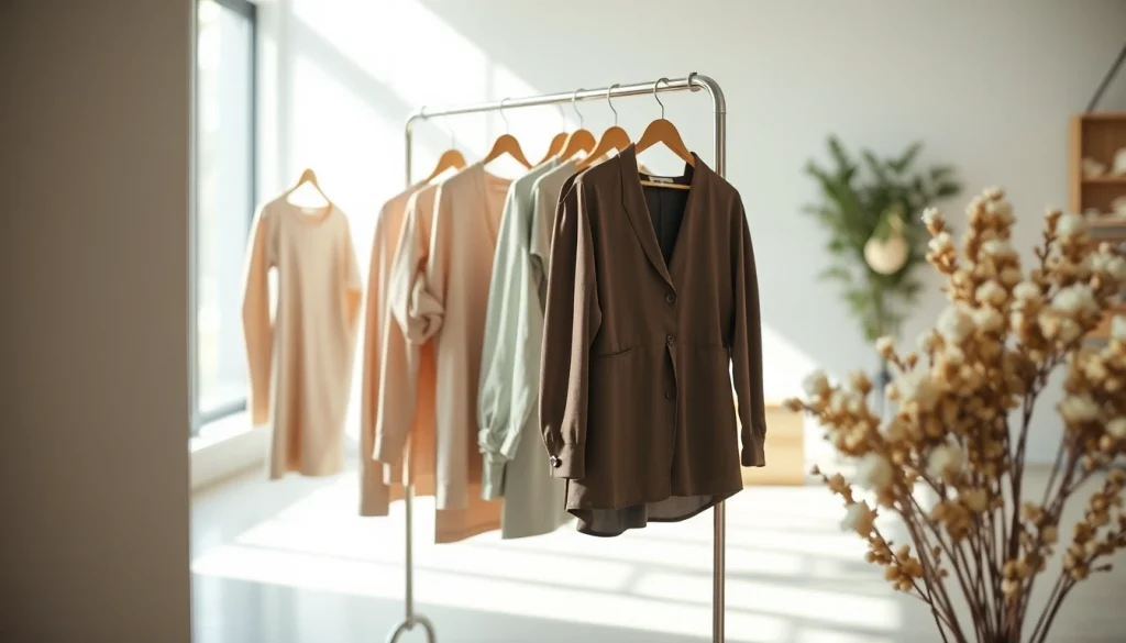 Showcasing Rivelle's elegant fashion pieces in a chic boutique setting with delicate styling.