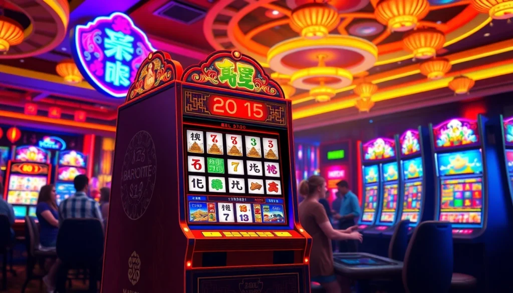 Main attraction of slot demo mahjong with vibrant Mahjong-themed graphics in an exciting casino.