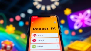 Menampilkan slot deposit 1k dengan opsi mudah akses, termasuk QRIS dan DANA.