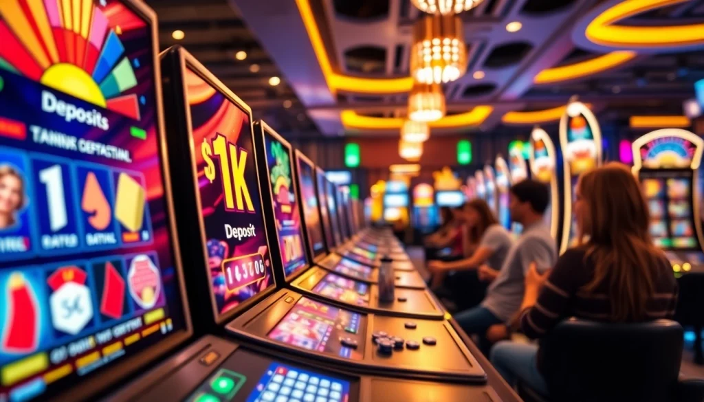 Slot deposit 1k menarik perhatian pemain dengan tampilan mesin slot dan promosi yang menggoda.
