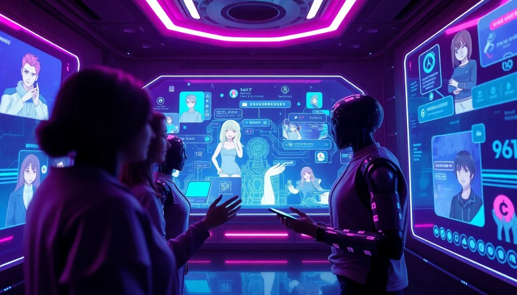 Engaging NSFW AI interaction showcasing futuristic chatbot technology for immersive experiences.