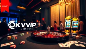 Experience the thrill of the OKVIP LIÊN MINH casino with vibrant tables and engaging gameplay.