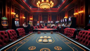 Players enjoying a luxurious gaming experience at the BK8TH casino table.