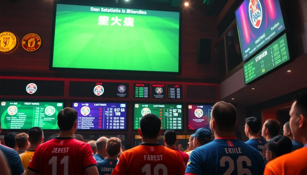 View of football statistics dashboard featuring ตารางพรีเมียร์ลีก and vibrant team elements.