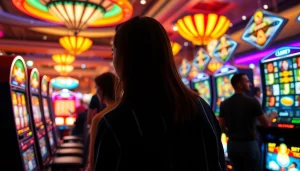 Mainkan slot depo 1k di mesin slot penuh warna dan ceria di atas meja kasino.