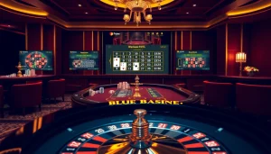 Découvrez l'excitation du casino en ligne Français avec des jetons de poker vibrants et des roues de roulette.