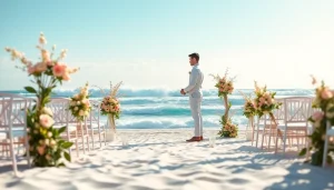 Carmel wedding photography capturing a couple's intimate outdoor vow exchange at a romantic beach.