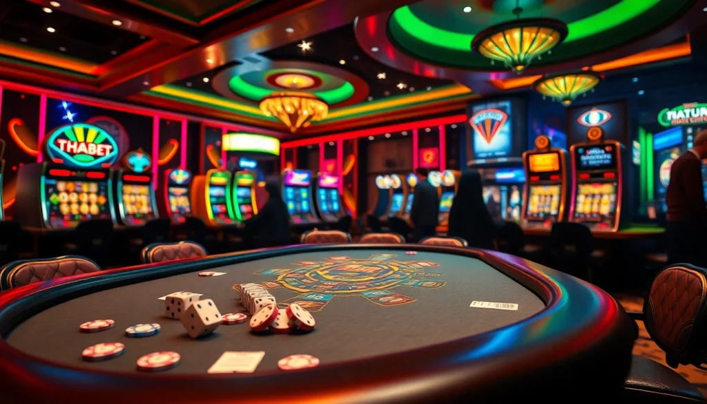 Experience the thrill of thabet đăng nhập as players engage in vibrant casino gaming.