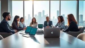 Enhance customer interactions with WhatsApp Business CRM in a professional meeting setting.