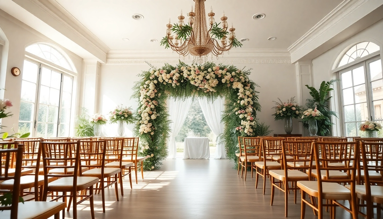 Capture the Wedding Event Space Jacksonville featuring elegant floral decor and natural light ambiance.