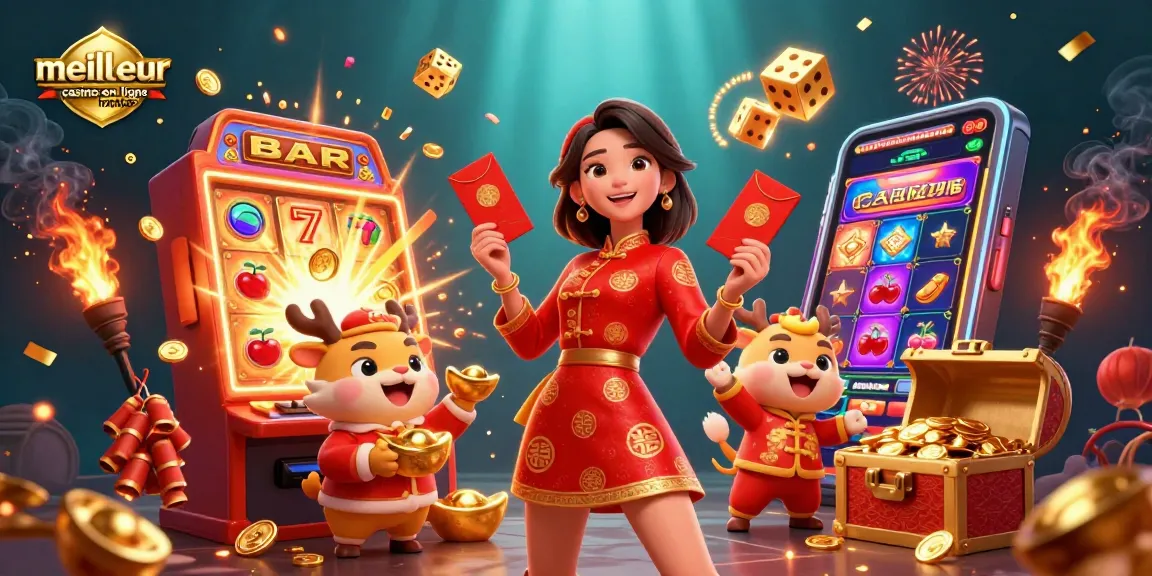 Engagez-vous dans des scènes vibrantes au meilleur casino en ligne france mettant en vedette une action dynamique sur les machines à sous et des personnages festifs.