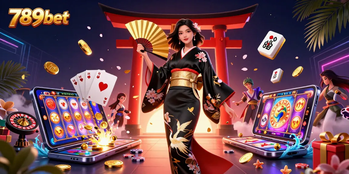 Win big with 789bet in a vibrant scene filled with exciting gambling elements and rewards.