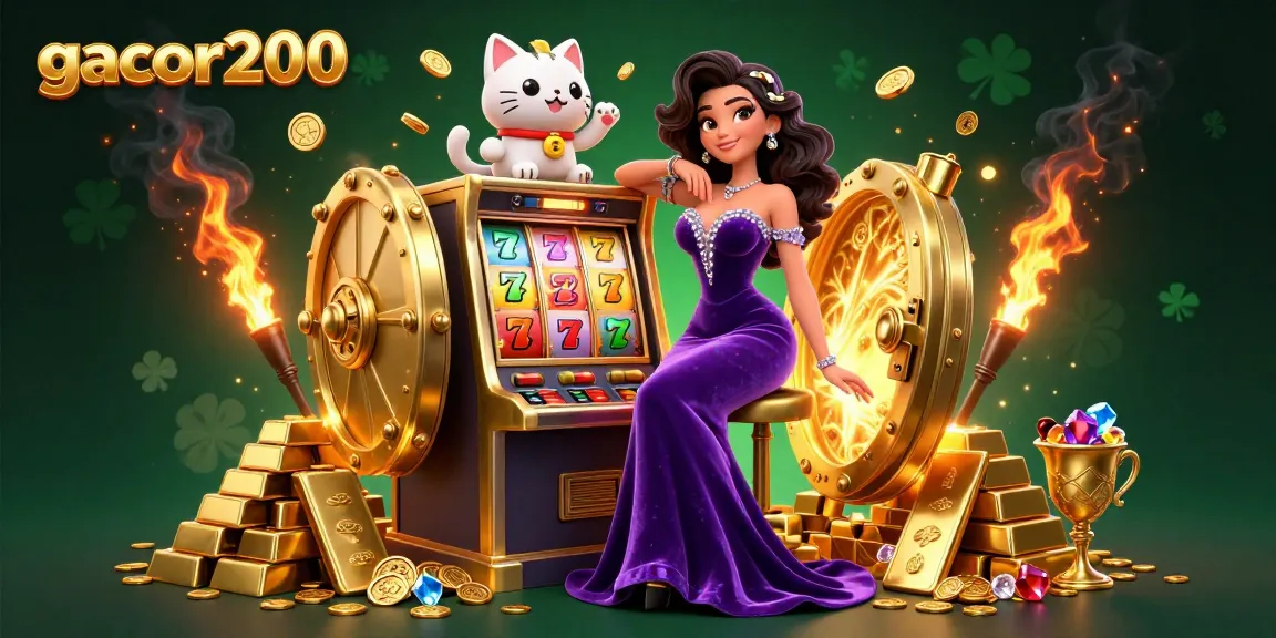 Hit the jackpot with gacor200 in this stunning illustration of a lottery excitement!