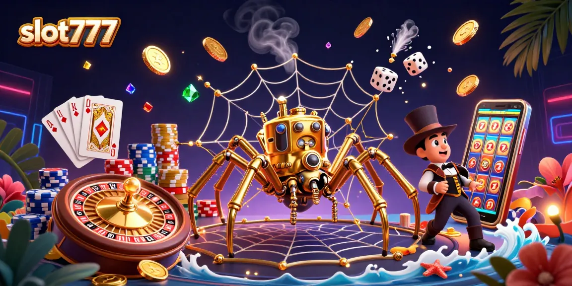 Spin and win at slot777 with a captivating steampunk casino scene featuring intricate elements.