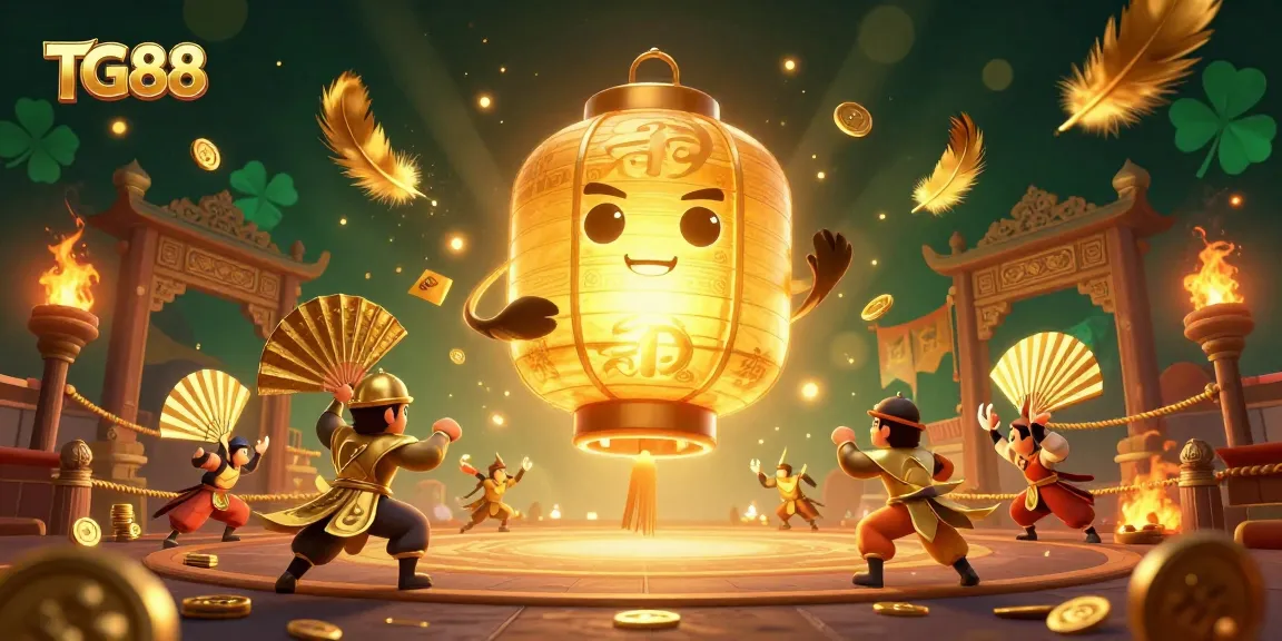 Join the excitement of TG88 with golden lantern spirit and dynamic casino elements.