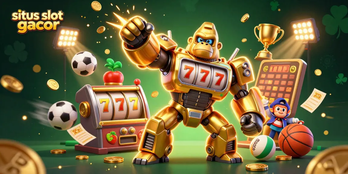 Engage with the excitement of situs slot gacor through a vibrant 3D casino-themed illustration.