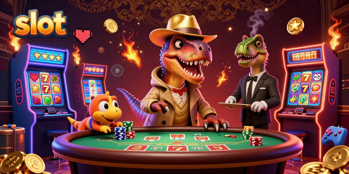 Experience thrilling slots in a vibrant 3D scene showcasing unique characters and dynamic elements.