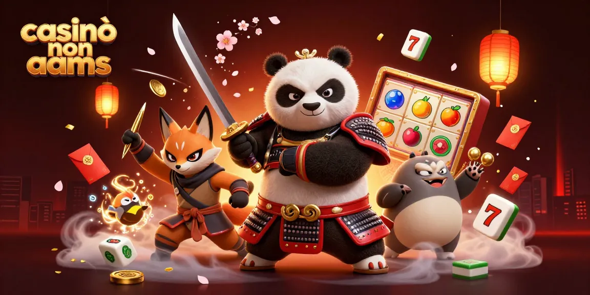 Scopri il brivido dei casinò non AAMS con una scena animata che presenta elementi di gioco vivaci.